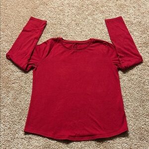 Kids Red Long Sleeve Shirt